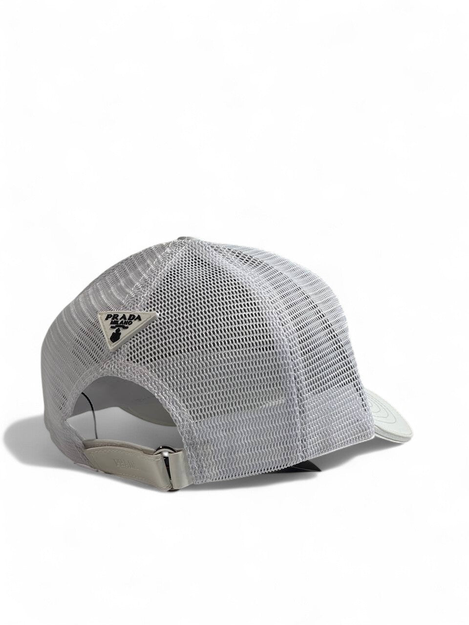 🤍 Prada White Mesh Logo Cap 🤍