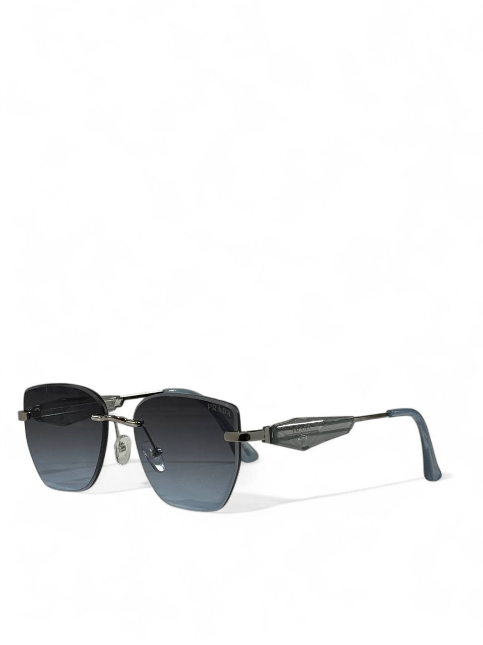Prada Symbole Gradient Blue Sunglasses 🩵 | Unisex Luxury Geometric Frame