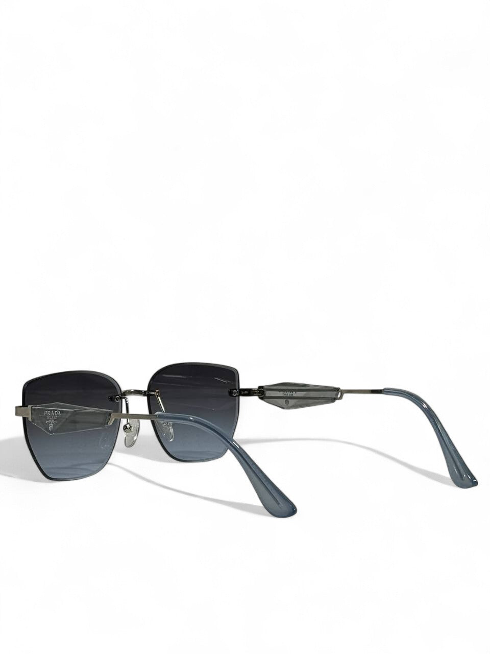 Prada Symbole Gradient Blue Sunglasses 🩵 | Unisex Luxury Geometric Frame