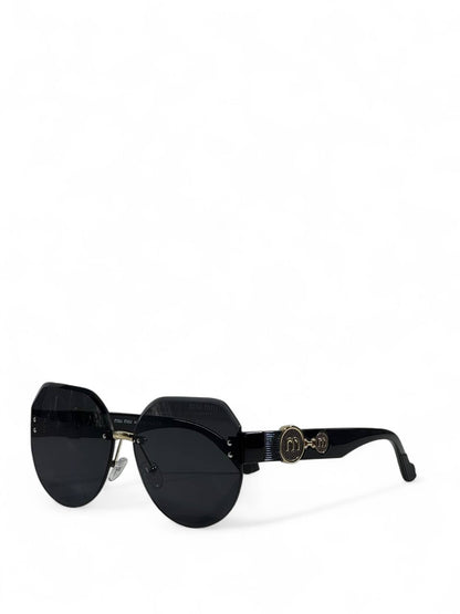 🖤 Miu Miu Black Gold Icon Round Sunglasses