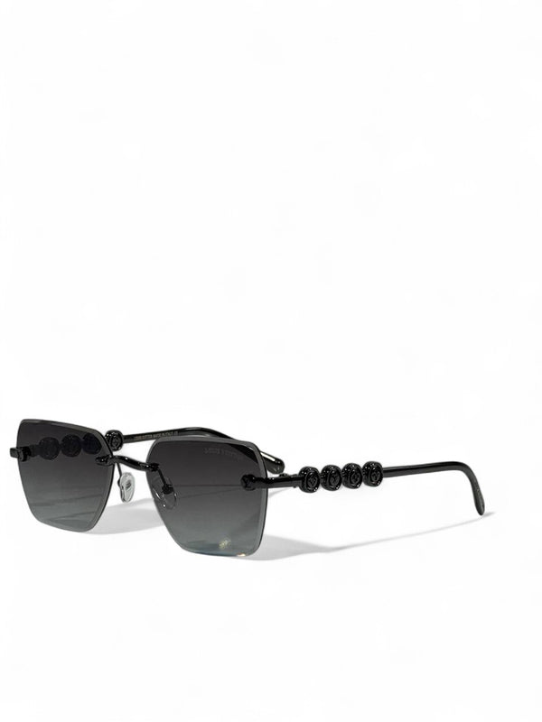 Louis Vuitton Black Monogram Chain Sunglasses