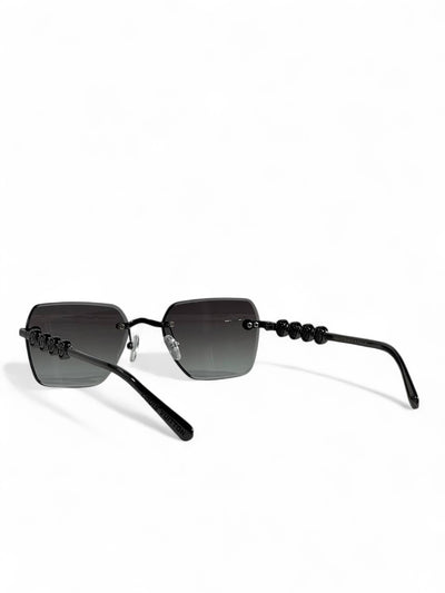 Louis Vuitton Black Monogram Chain Sunglasses