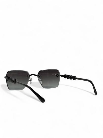 🖤 Louis Vuitton Black Monogram Chain Sunglasses