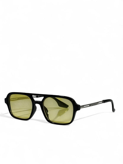 🕶️ Yellow Lens Streetwear Sunglasses – Bold Modern Edge
