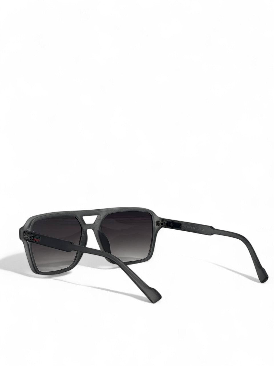 🕶️ Gucci Square Sunglasses – Smoke Grey Matte Edition