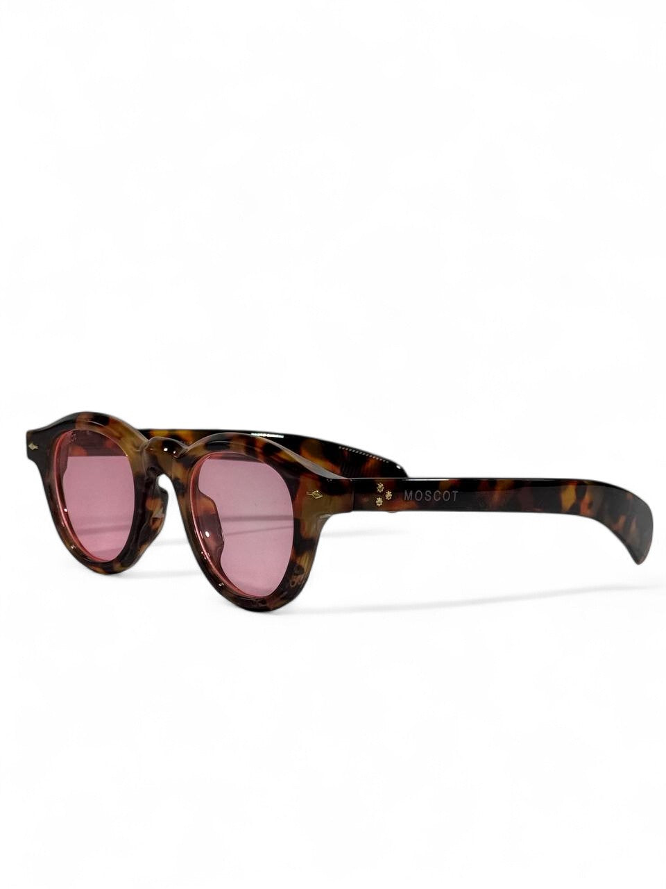 🕶️ Moscot Round Sunglasses – Tortoise Frame & Rose Lens Edition