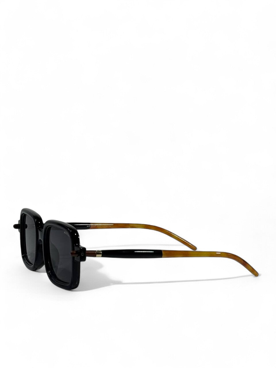 🕶️ Moscot Square Sunglasses – Black & Honey Havana Edition