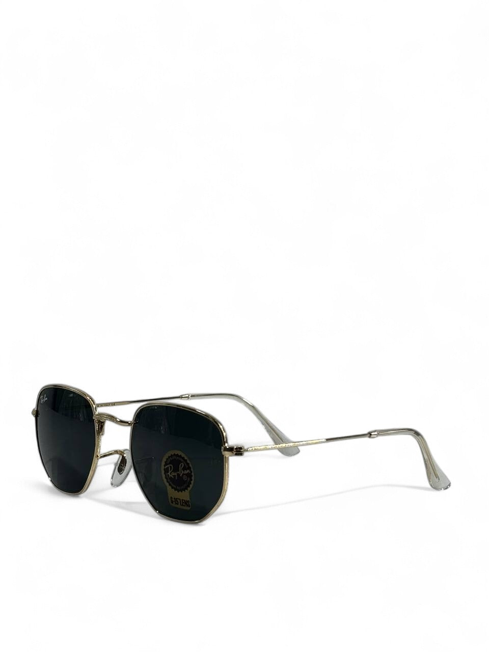 😎 Ray-Ban Hexagonal Sunglasses – Gold Frame Classic G-15 Lens