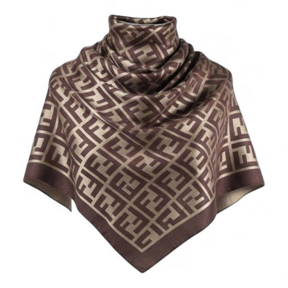 🤎✨ Fendi Double-Face Scarf – Mocha & Beige Edition