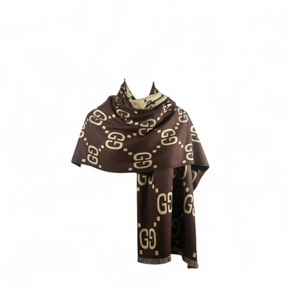 Gucci Double-Face Luxury Scarf 🤎 | Reversible GG Monogram Shawl