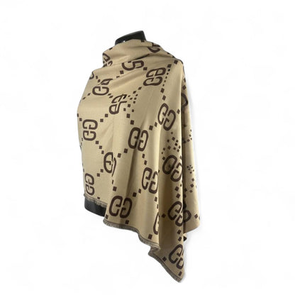 Gucci Double-Face Luxury Scarf 🤎 | Reversible GG Monogram Shawl