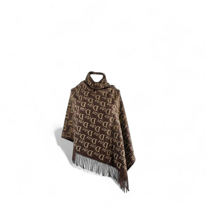 Dior Double-Face Luxury Scarf 🤎 | Reversible Monogram Shawl with Tassels
