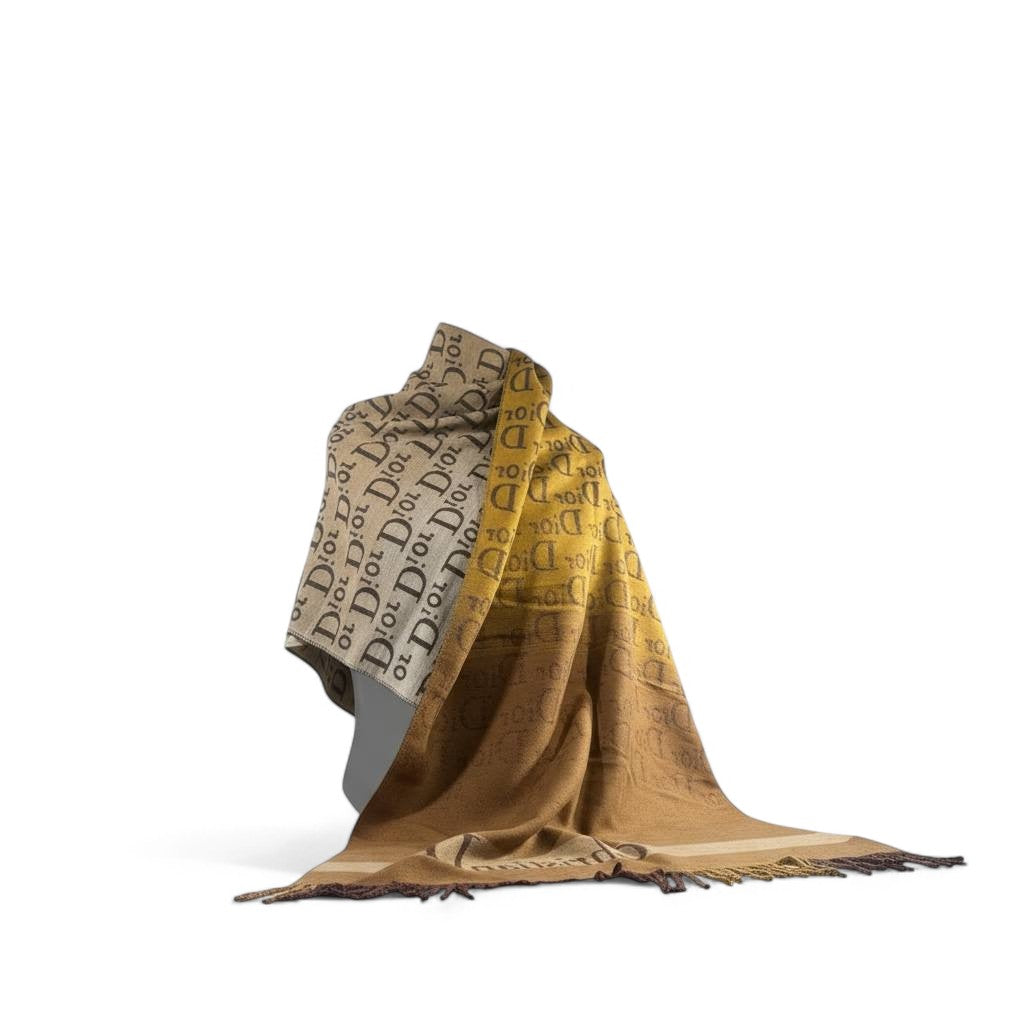 Dior Double-Face Luxury Scarf 🤎 | Reversible Monogram Shawl with Tassels