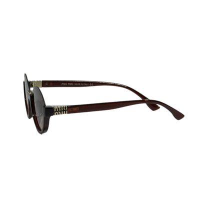 🤎 Miu Miu Round Sunglasses | Brown Gradient Lenses & Glossy Frame ✨