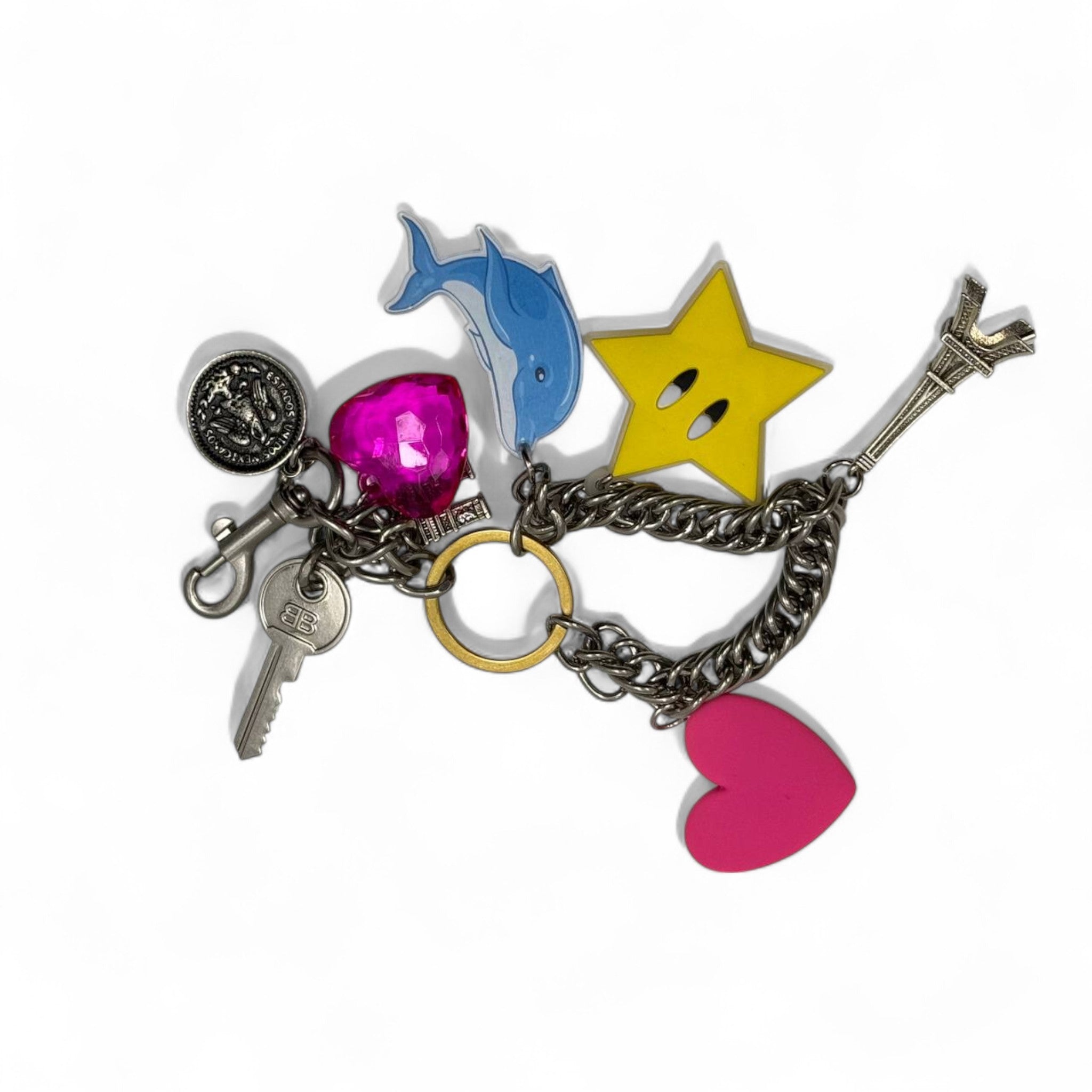 Balenciaga Fun Charm Keychain 🐬⭐💗 – Limited Edition Street Style