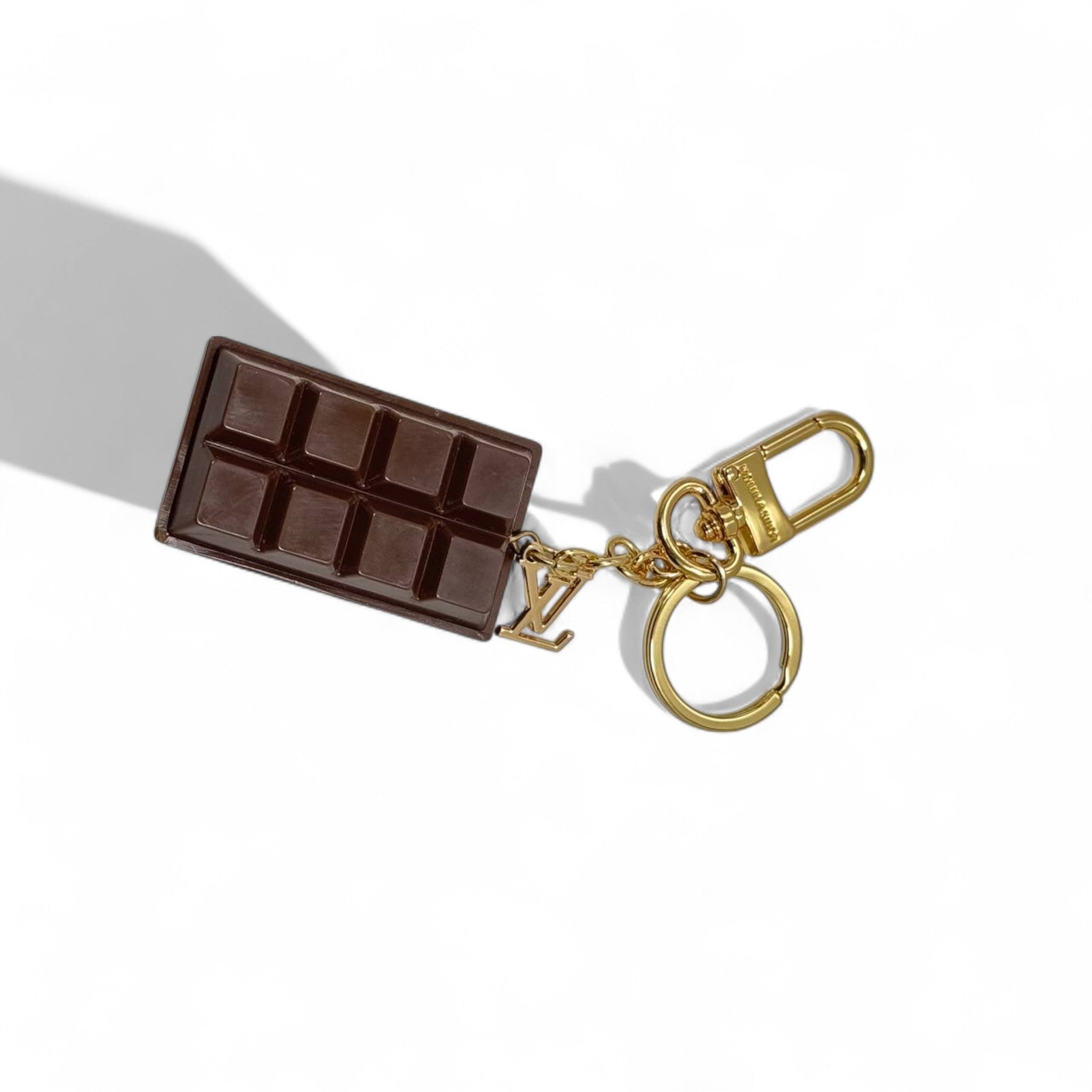 Louis Vuitton Chocolate Bar Keychain 🍫✨ – Sweet Monogram Edition