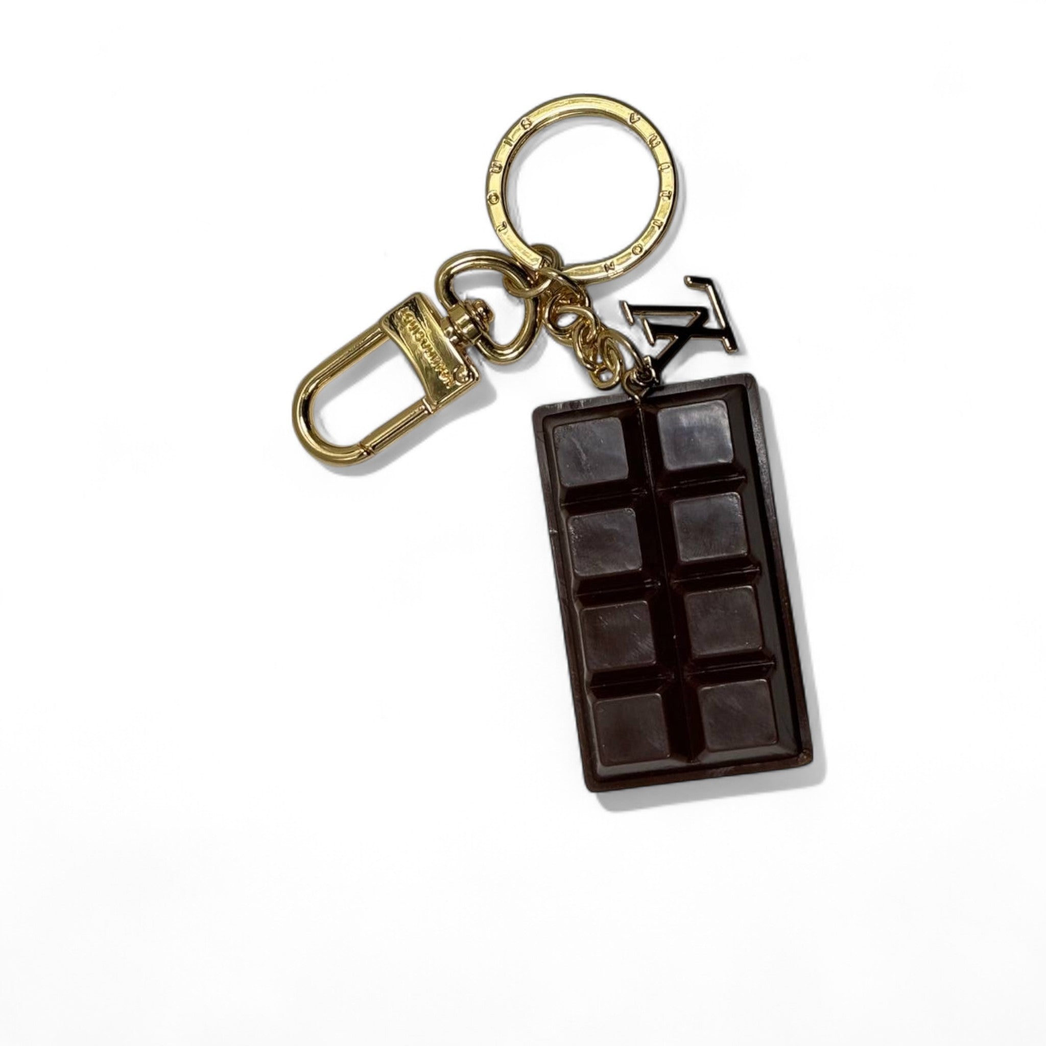 Louis Vuitton Chocolate Bar Keychain 🍫✨ – Sweet Monogram Edition