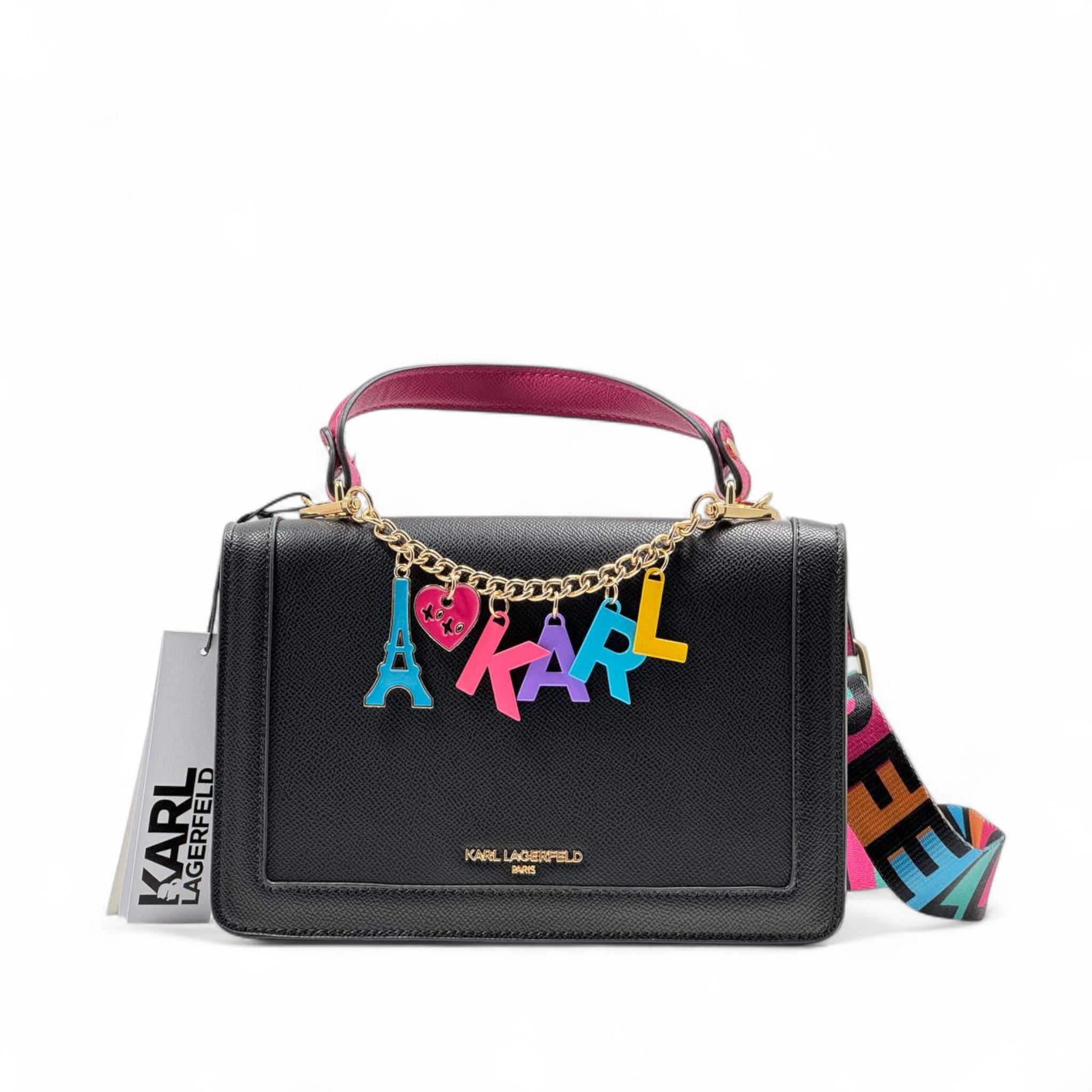 Karl Lagerfeld “I ❤️ KARL” Charm Crossbody Bag 🖤🌈