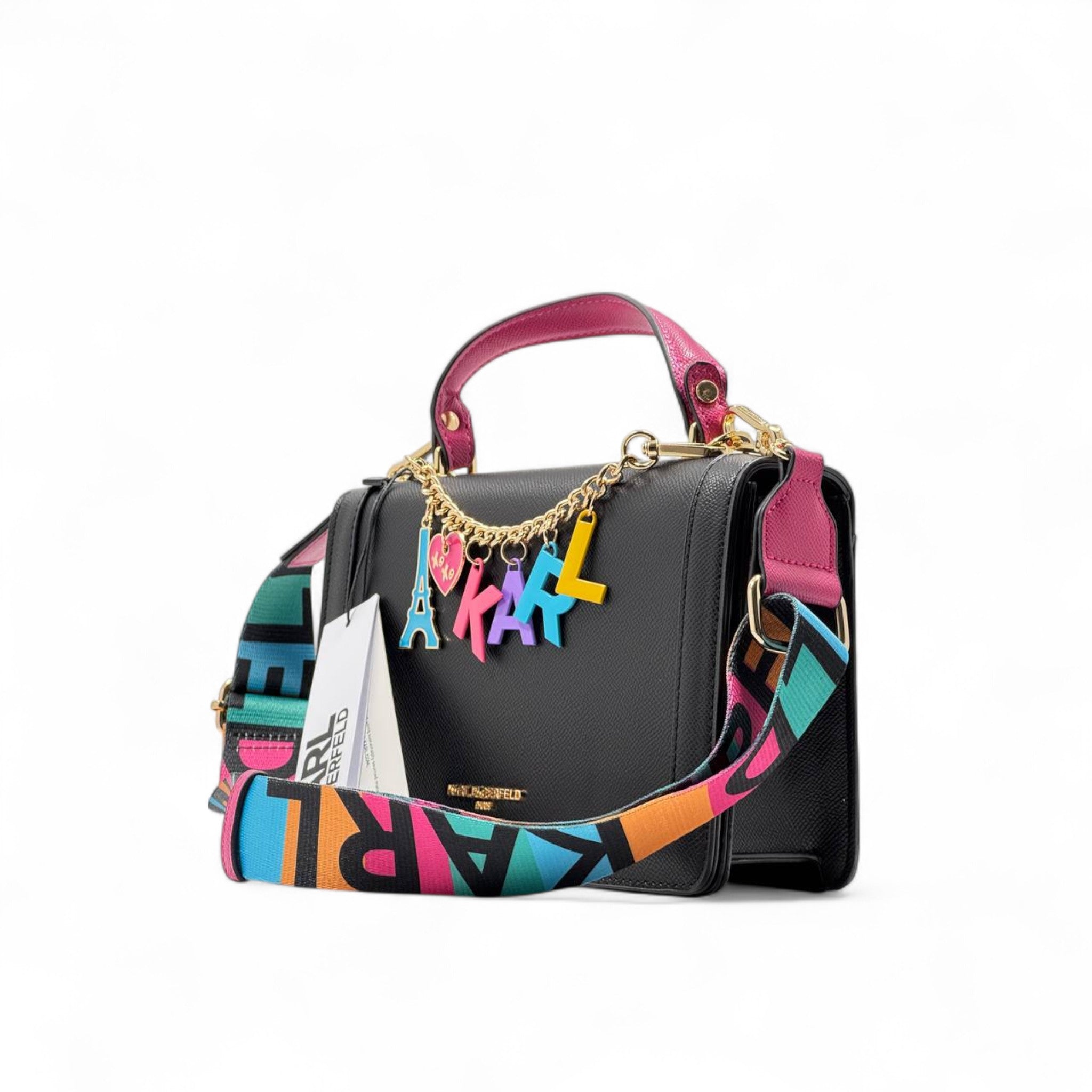 Karl Lagerfeld “I ❤️ KARL” Charm Crossbody Bag 🖤🌈