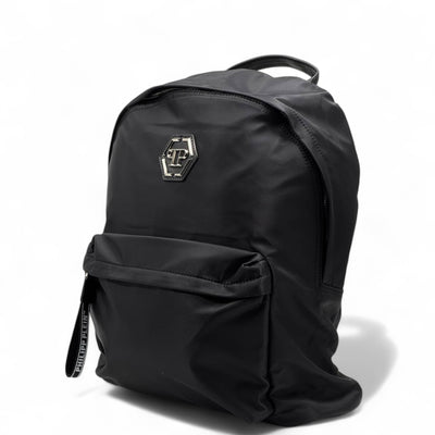 Philipp Plein Black Logo Backpack