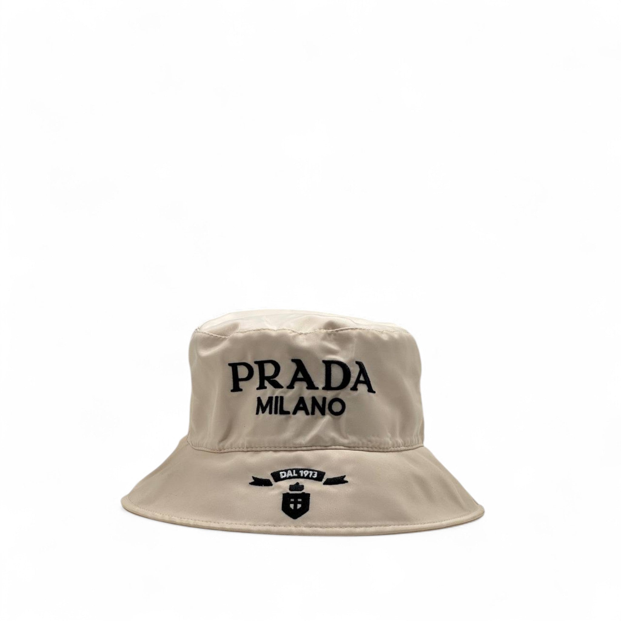Prada Milano Bucket Hat – Elegant Beige Edition 🤍🖤