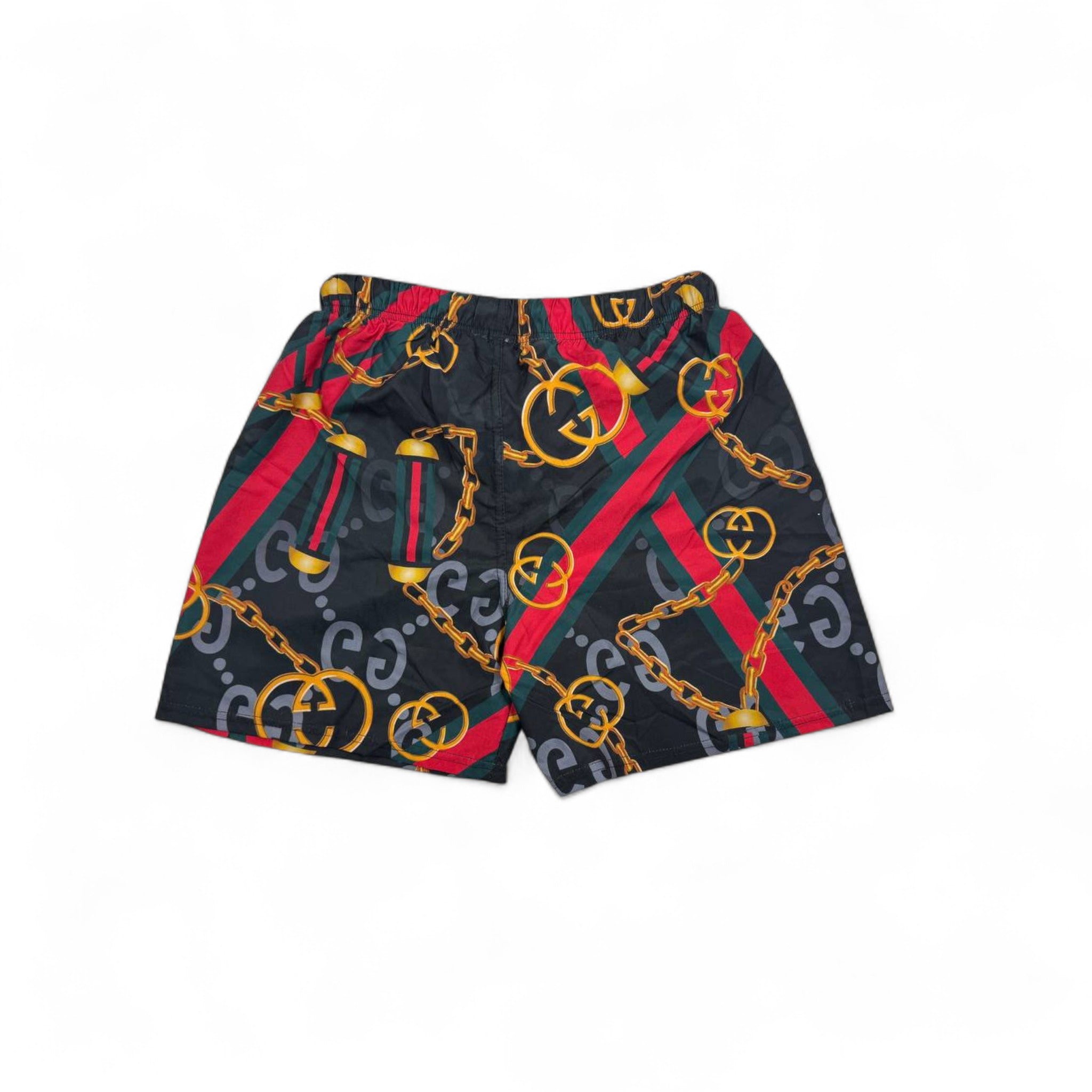Gucci Chain Print Swim Shorts – Signature Red & Green Edition 🐍💦