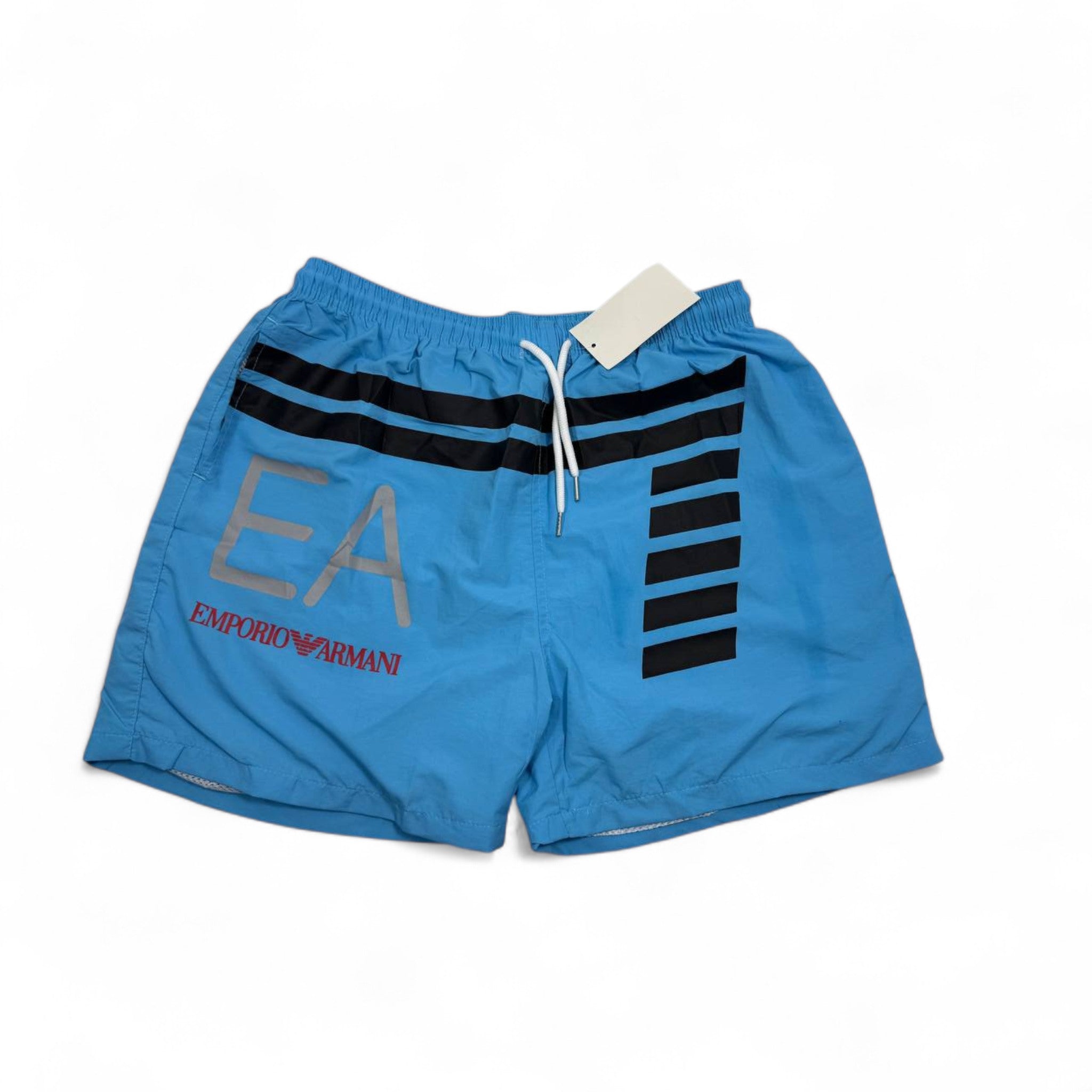 Emporio Armani EA Swim Shorts – Sky Blue Statement Edition 🌊🇮🇹