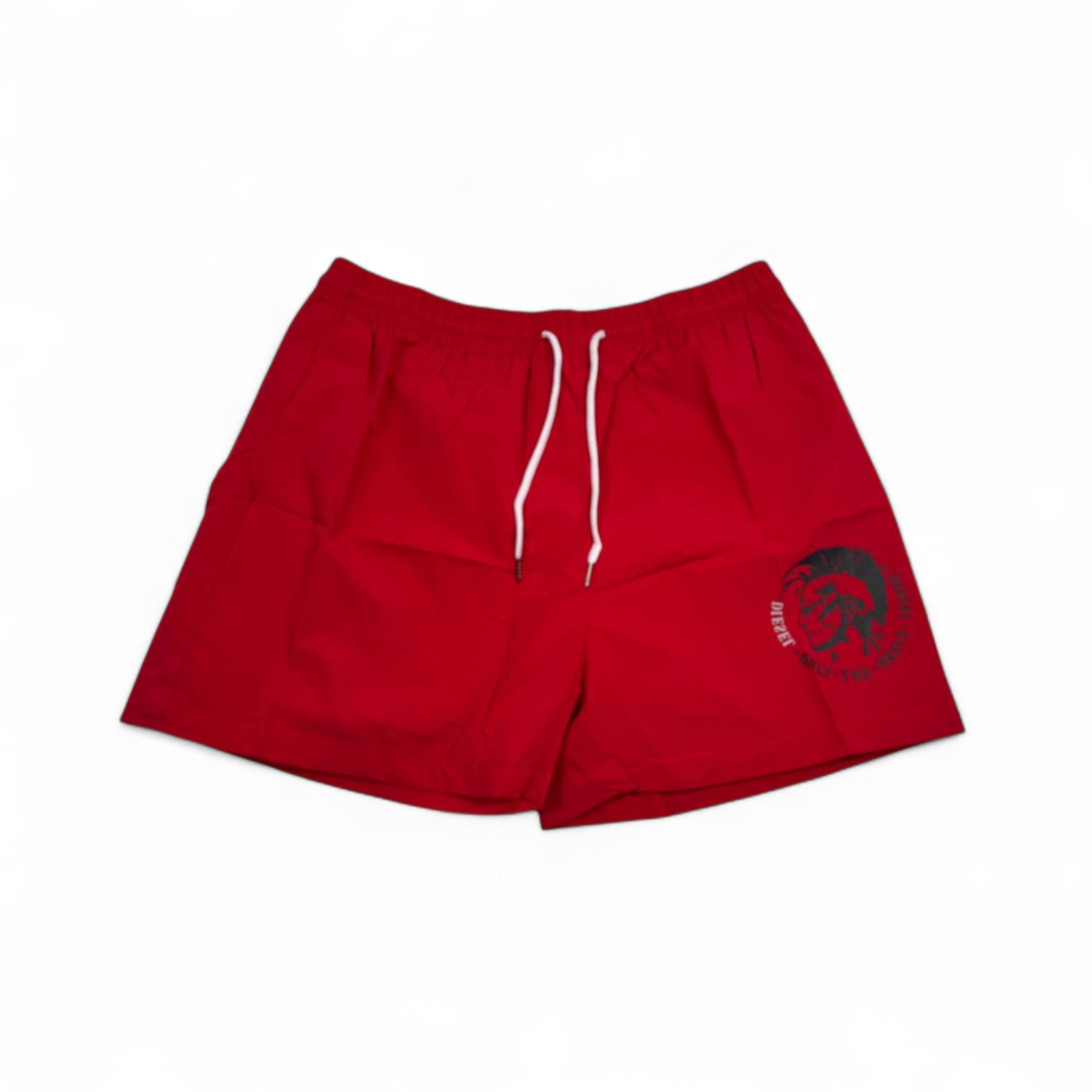Diesel “Only The Brave” Swim Shorts – Bold Red Edition ❤️🔥