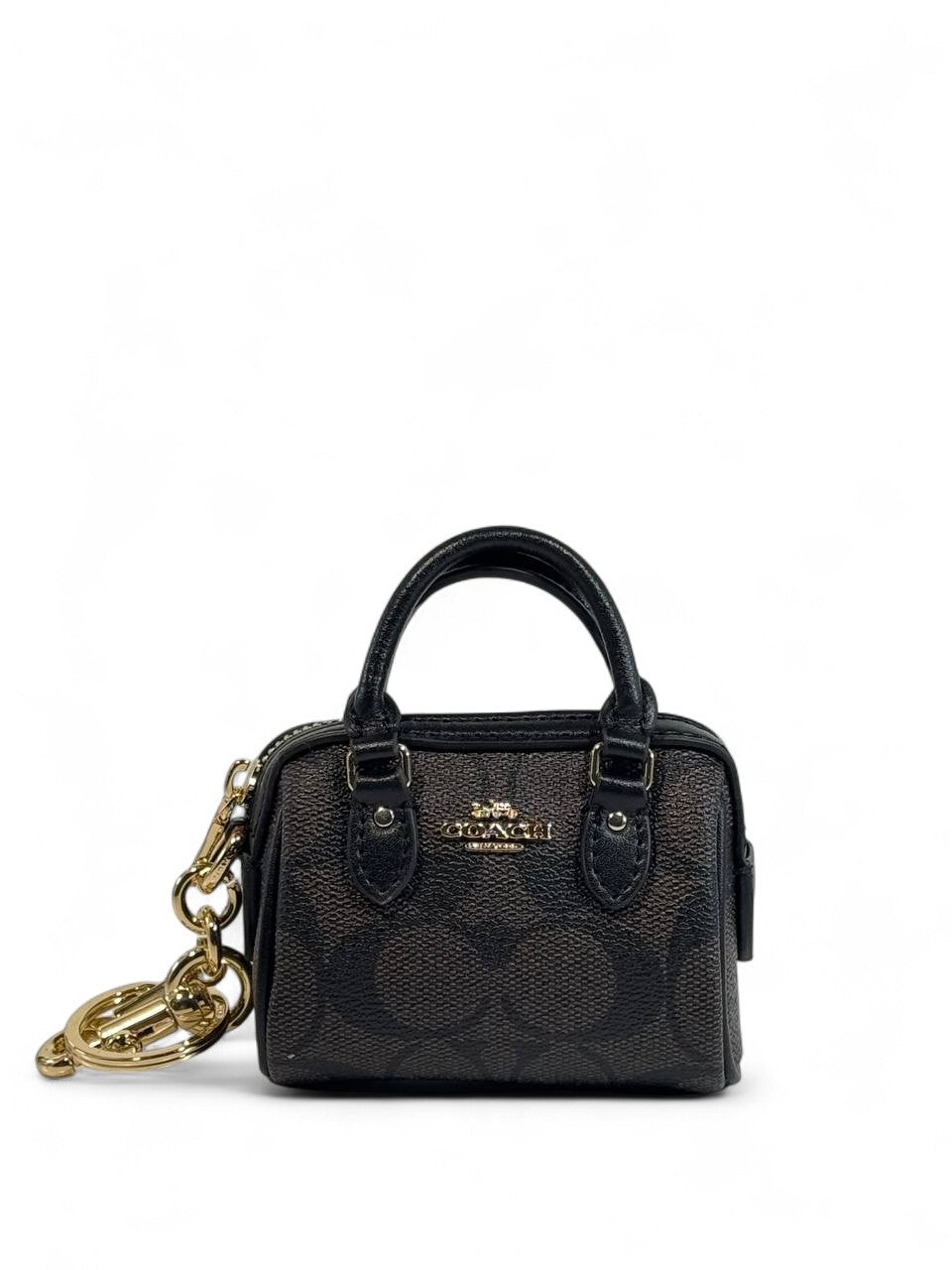 🤎 Coach Mini Signature Brown Bag Charm – Classic Elegance in Miniature Form ✨