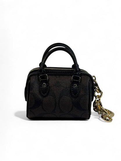🤎 Coach Mini Signature Brown Bag Charm – Classic Elegance in Miniature Form ✨