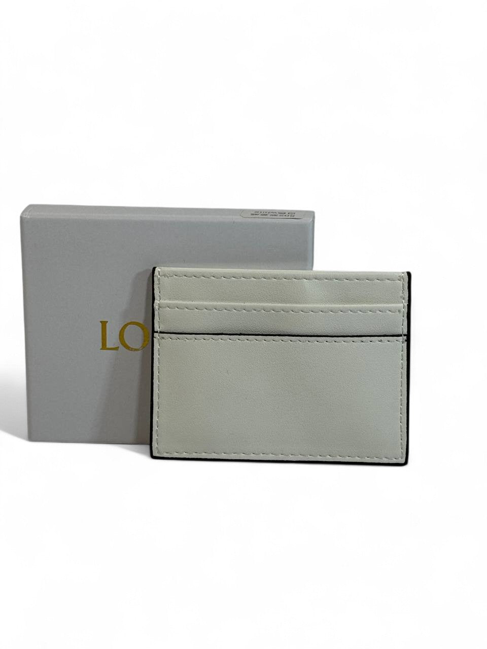 🤍 Loewe Soft White Leather Card Holder – Pure Minimalism, Spanish Luxury 💼
