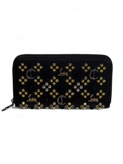 🖤 Christian Louboutin Black & Gold Studded Wallet – Daring Elegance, Iconic Style 💎