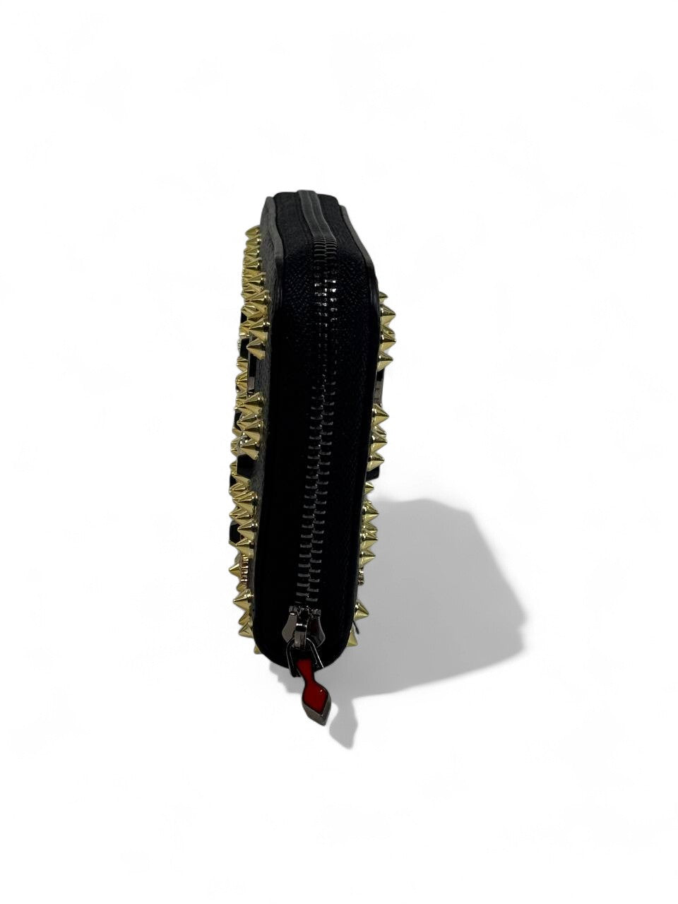 🖤 Christian Louboutin Black & Gold Studded Wallet – Daring Elegance, Iconic Style 💎