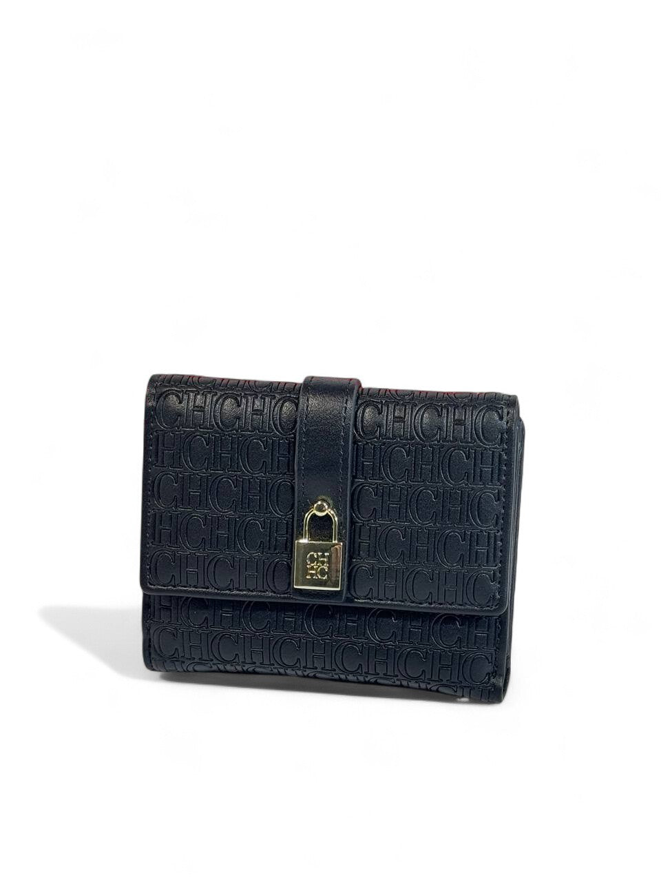 🖤 Carolina Herrera CH Embossed Wallet – Classic Black Elegance Edition 🖤