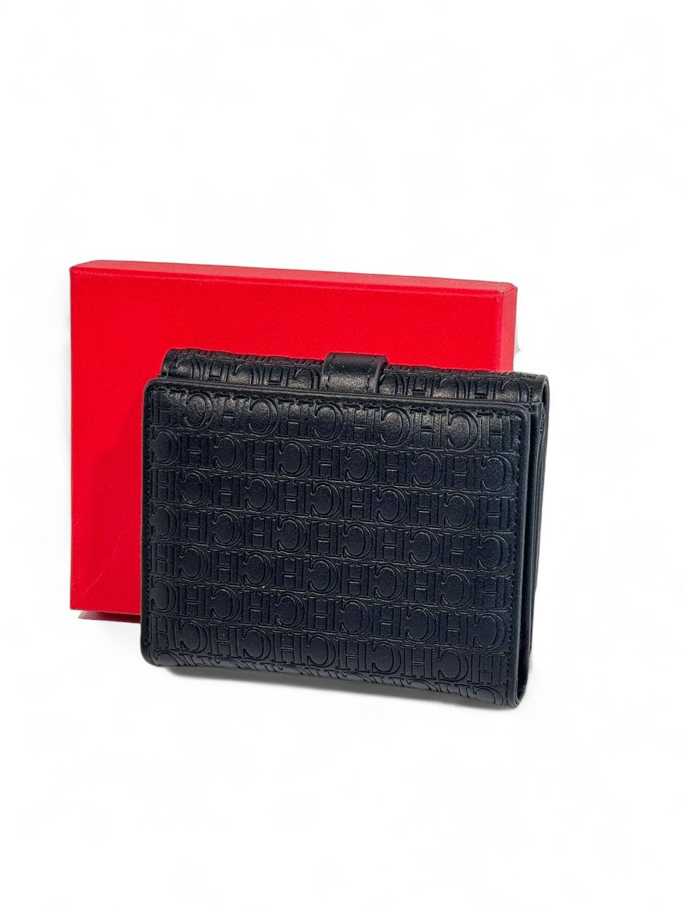 🖤 Carolina Herrera CH Embossed Wallet – Classic Black Elegance Edition 🖤