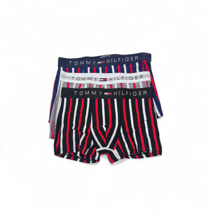 Tommy Hilfiger Striped Boxer Briefs - 3 Pack 🔵🔴⚪ | Bold & Comfy Style