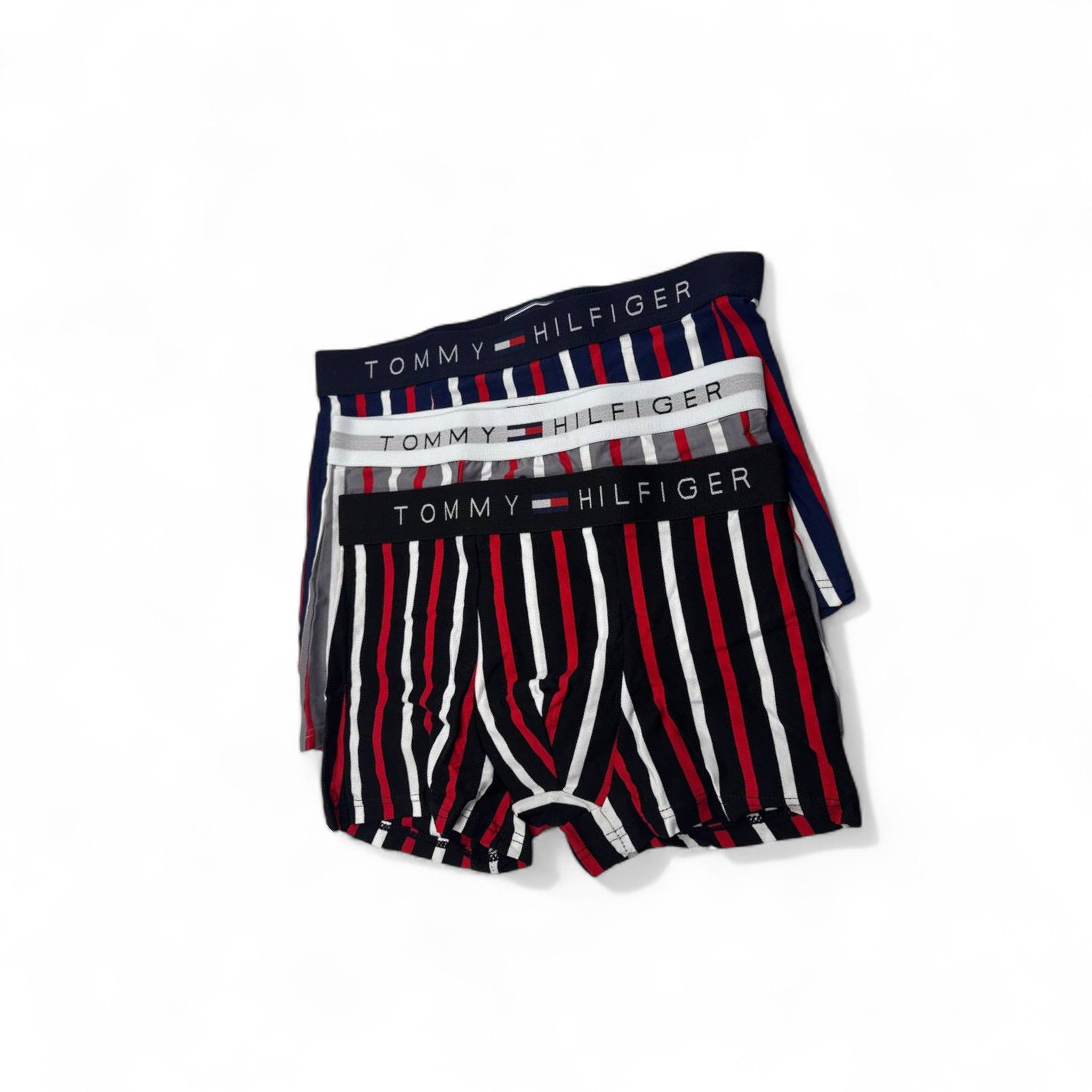 Tommy Hilfiger Striped Boxer Briefs - 3 Pack 🔵🔴⚪ | Bold & Comfy Style