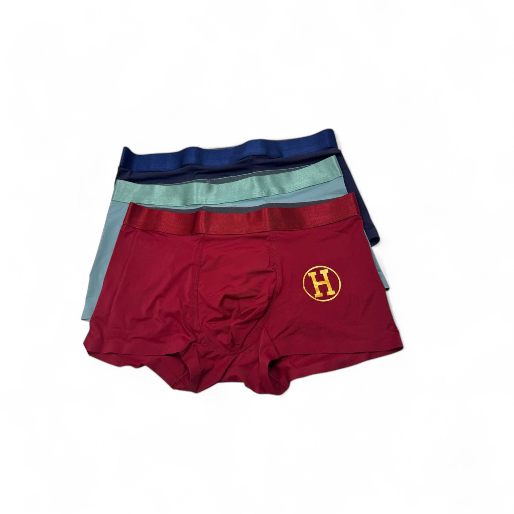 Hermes Boxer Briefs - 3 Pack 🤍💙 | Smooth Fit with Signature Waistband