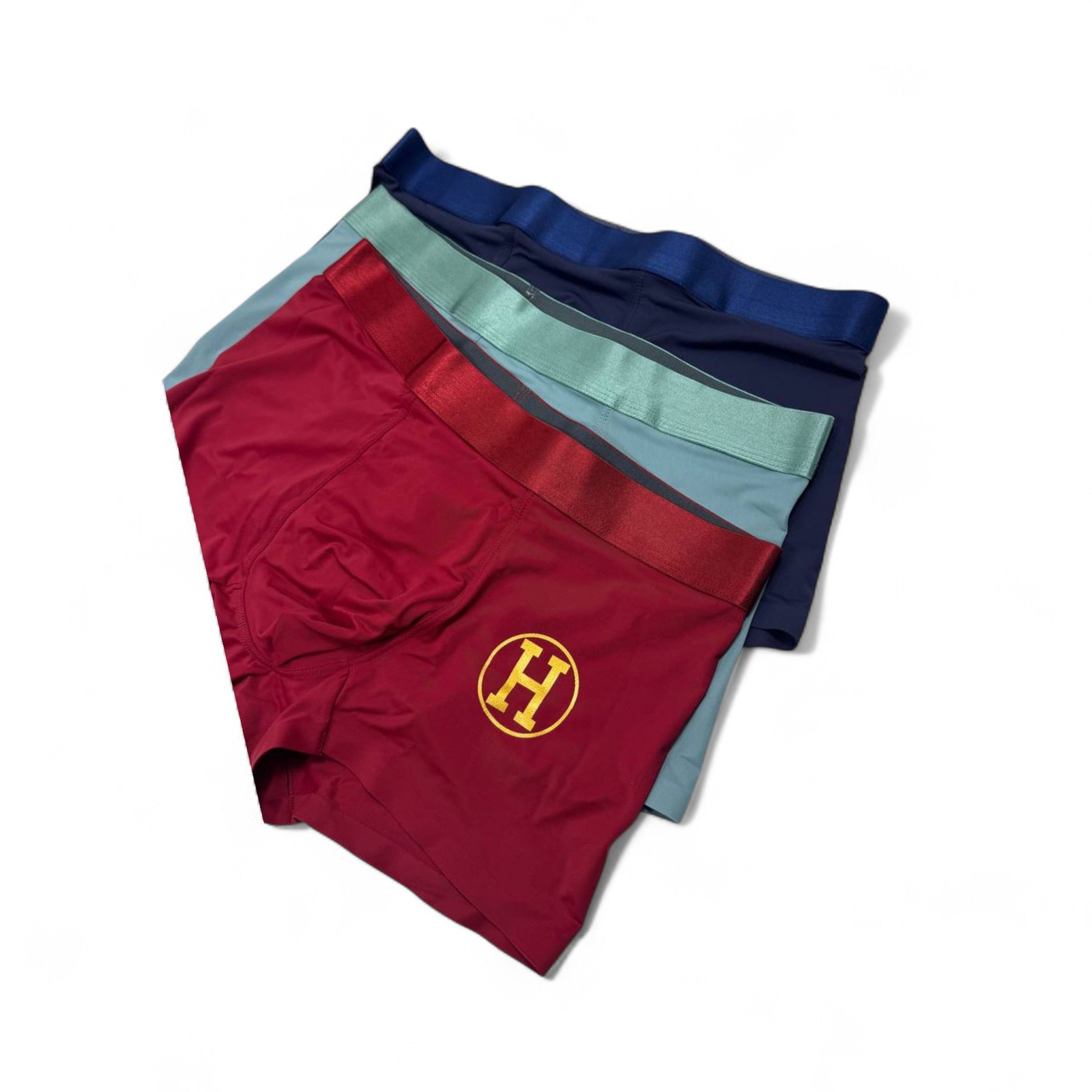 Hermes Boxer Briefs - 3 Pack 🤍💙 | Smooth Fit with Signature Waistband
