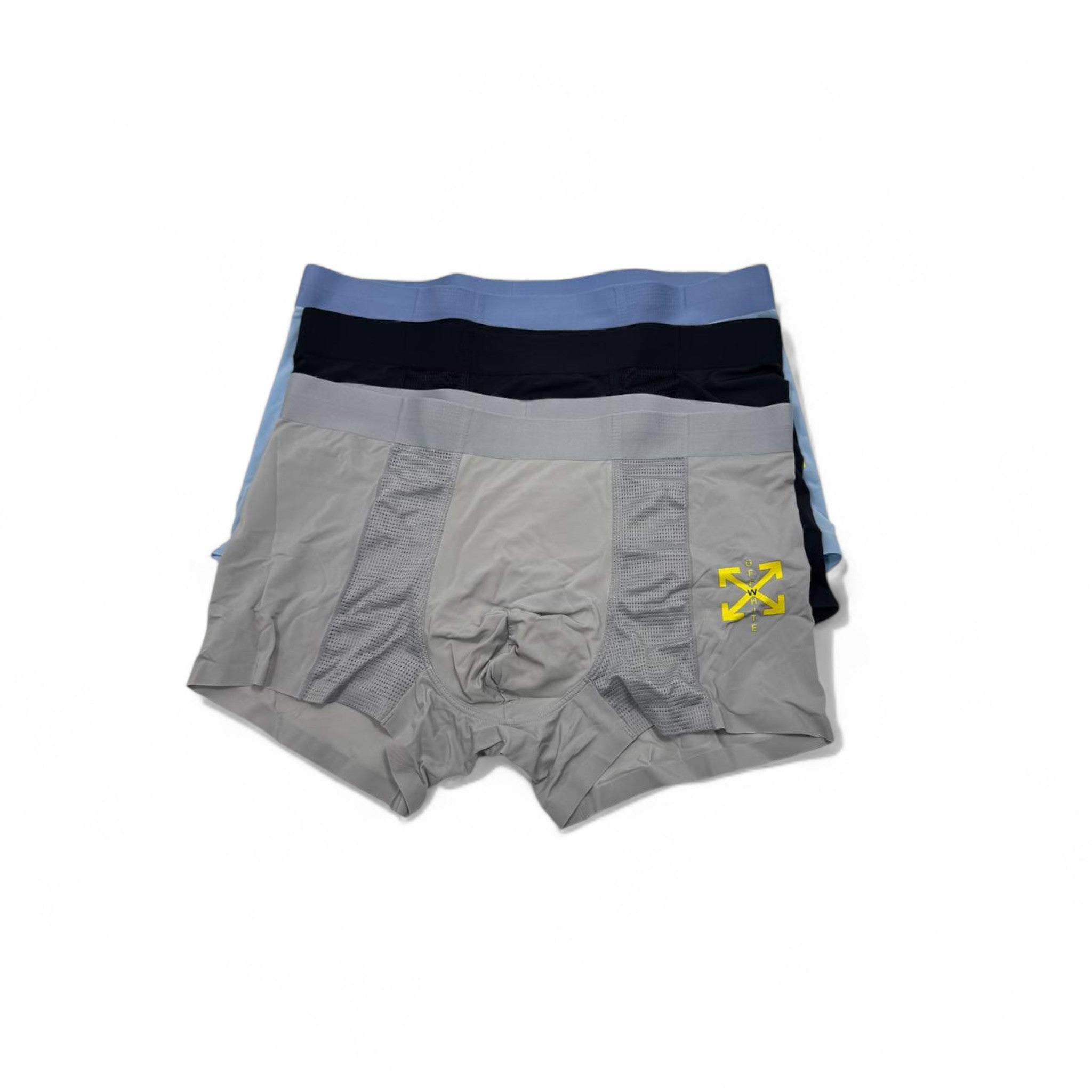 Off-White Style Boxer Briefs - 3 Pack ⚫🩵⚪ | Modern Edge & Breathable Fit