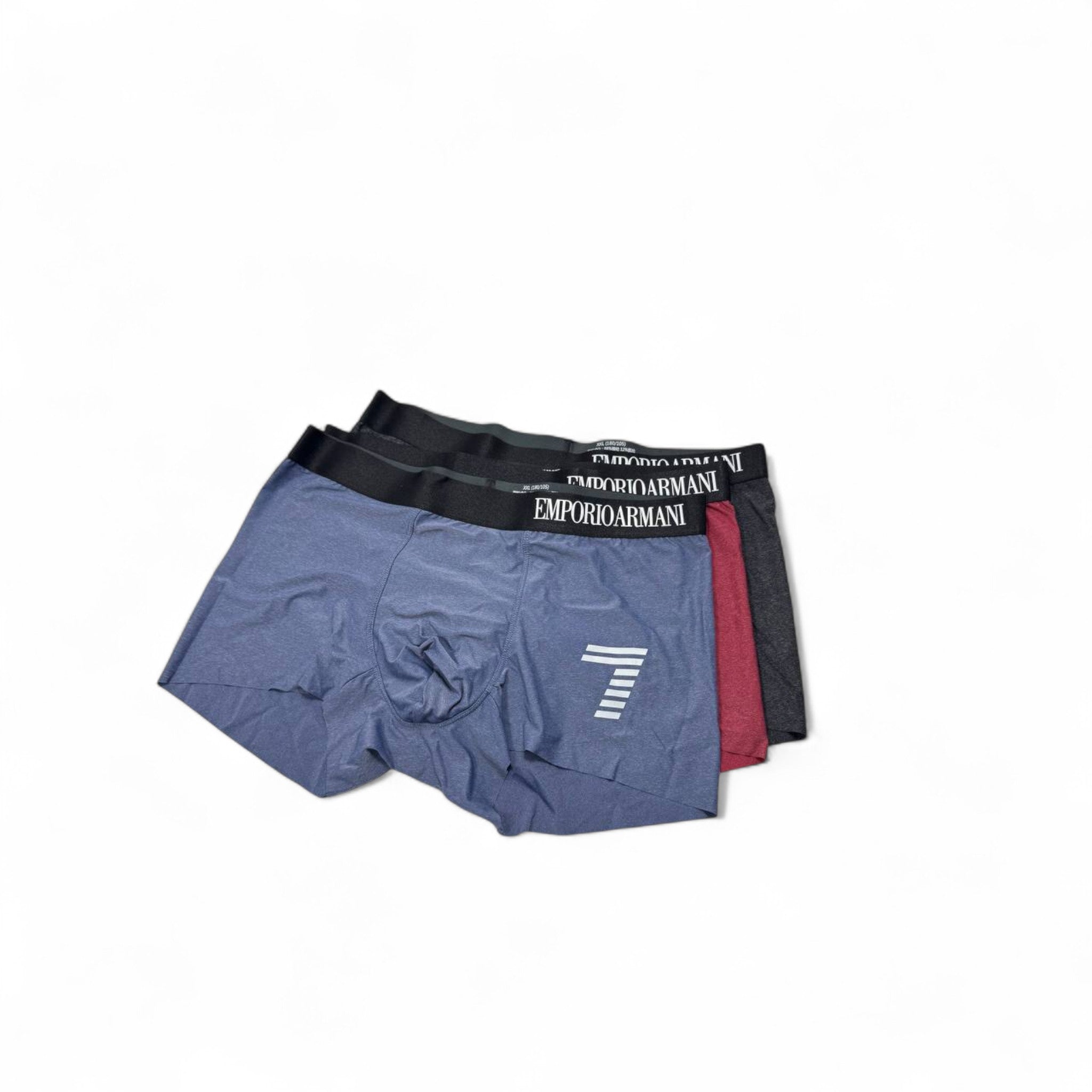 Emporio Armani EA7 Boxer Briefs - 3 Pack 🔵🍷⚫ | Performance Style & Signature Comforting