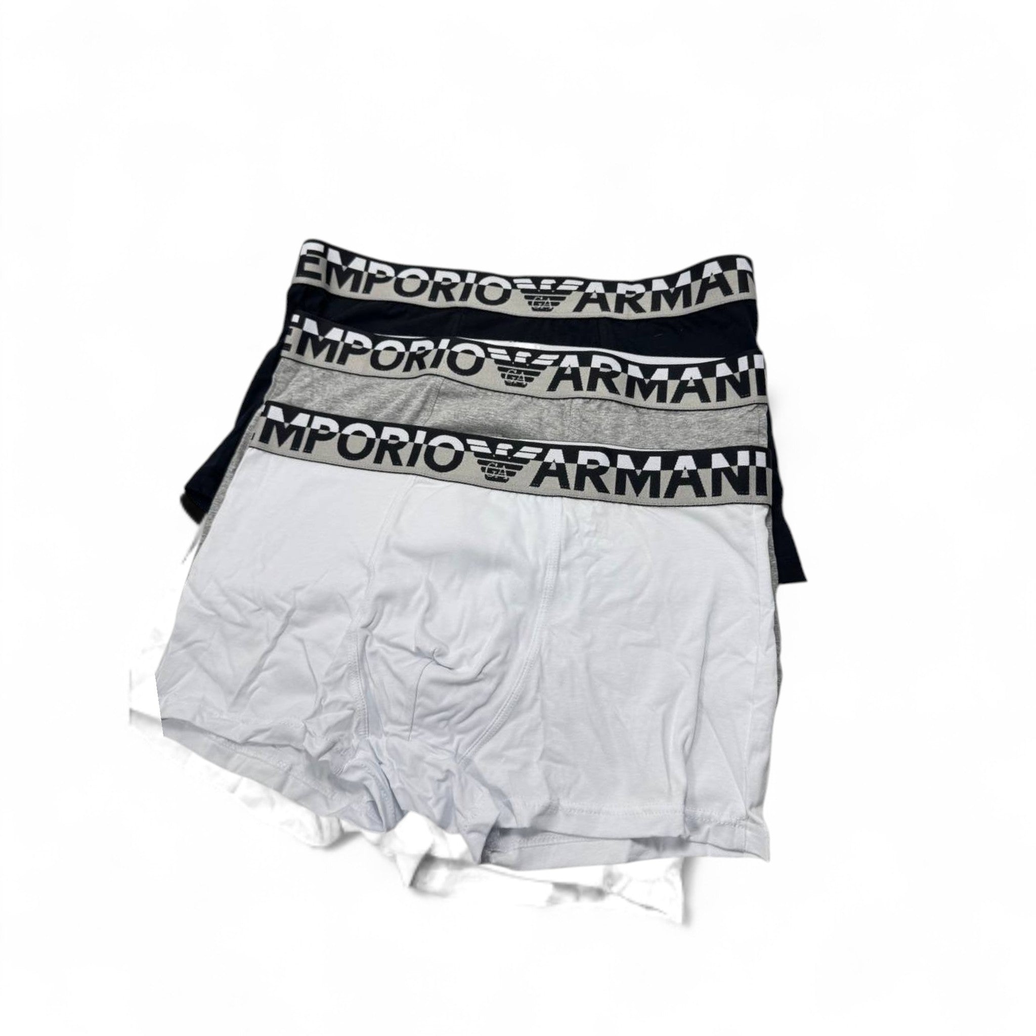 Emporio Armani Boxer Briefs - 3 Pack ⚪⚫⚙️ | Iconic Comfort in Classic Colors