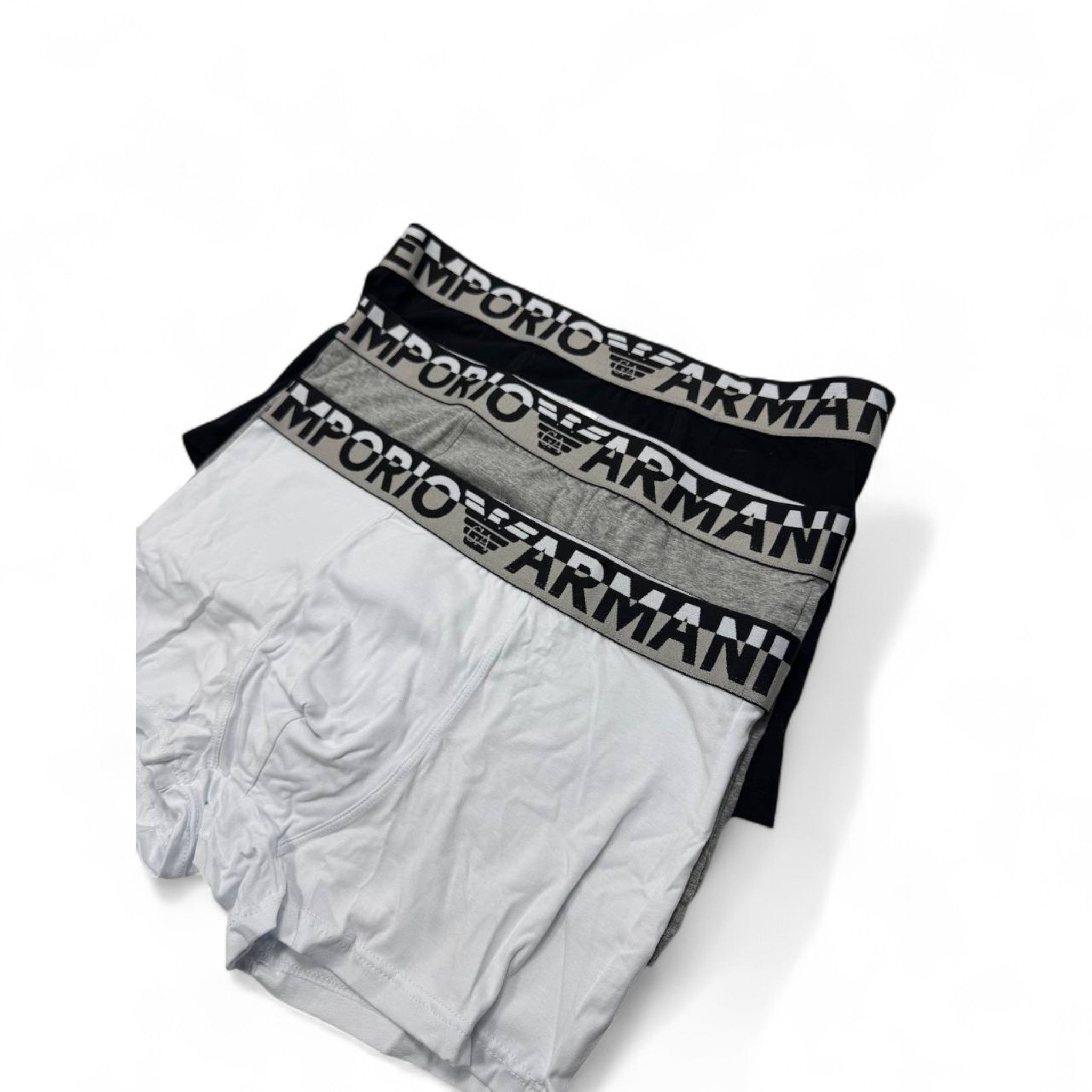 Emporio Armani Boxer Briefs - 3 Pack ⚪⚫⚙️ | Iconic Comfort in Classic Colors