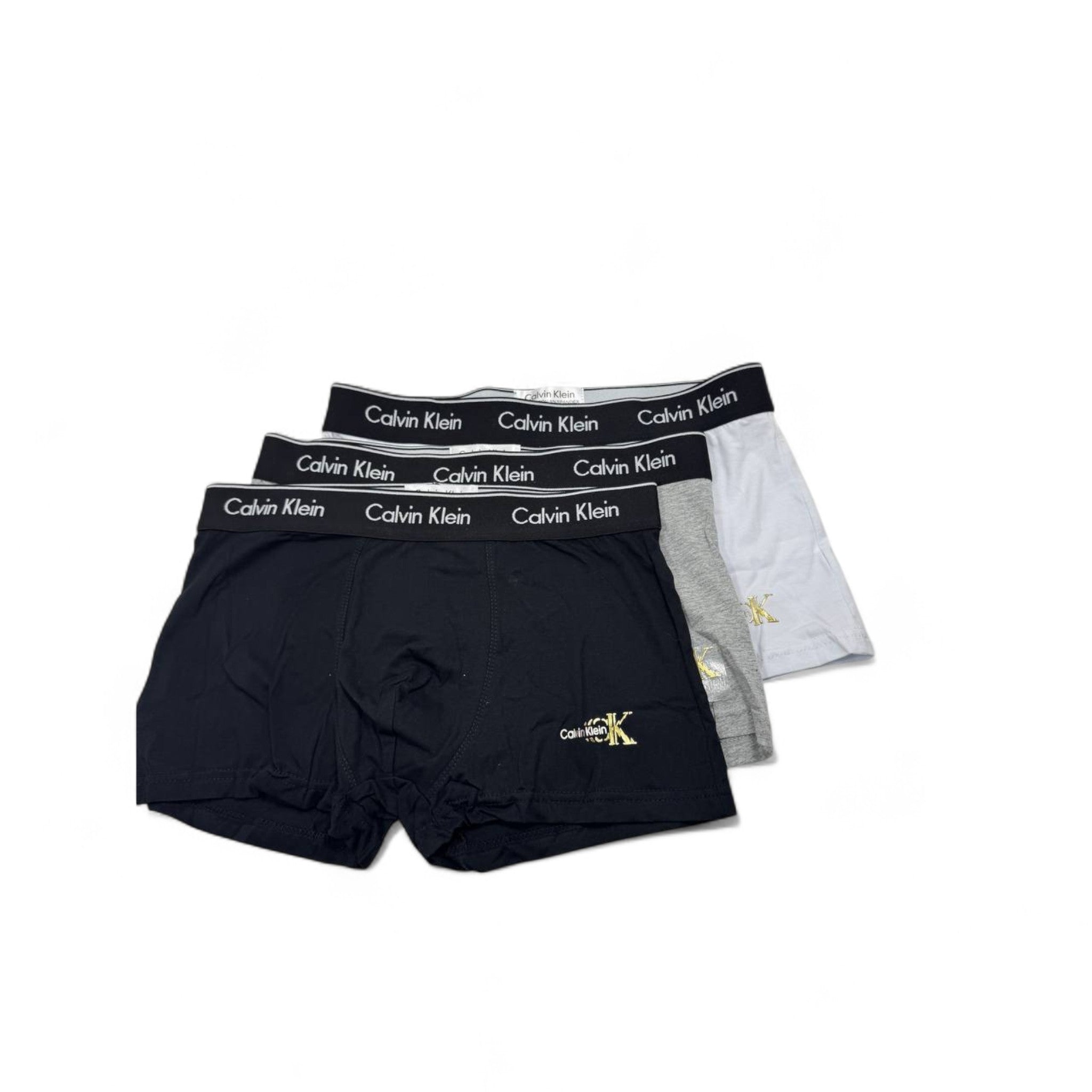 Calvin Klein Gold Logo Boxer Briefs - 3 Pack ⚫⚪⚙️ | Premium Fit with Iconic Shine