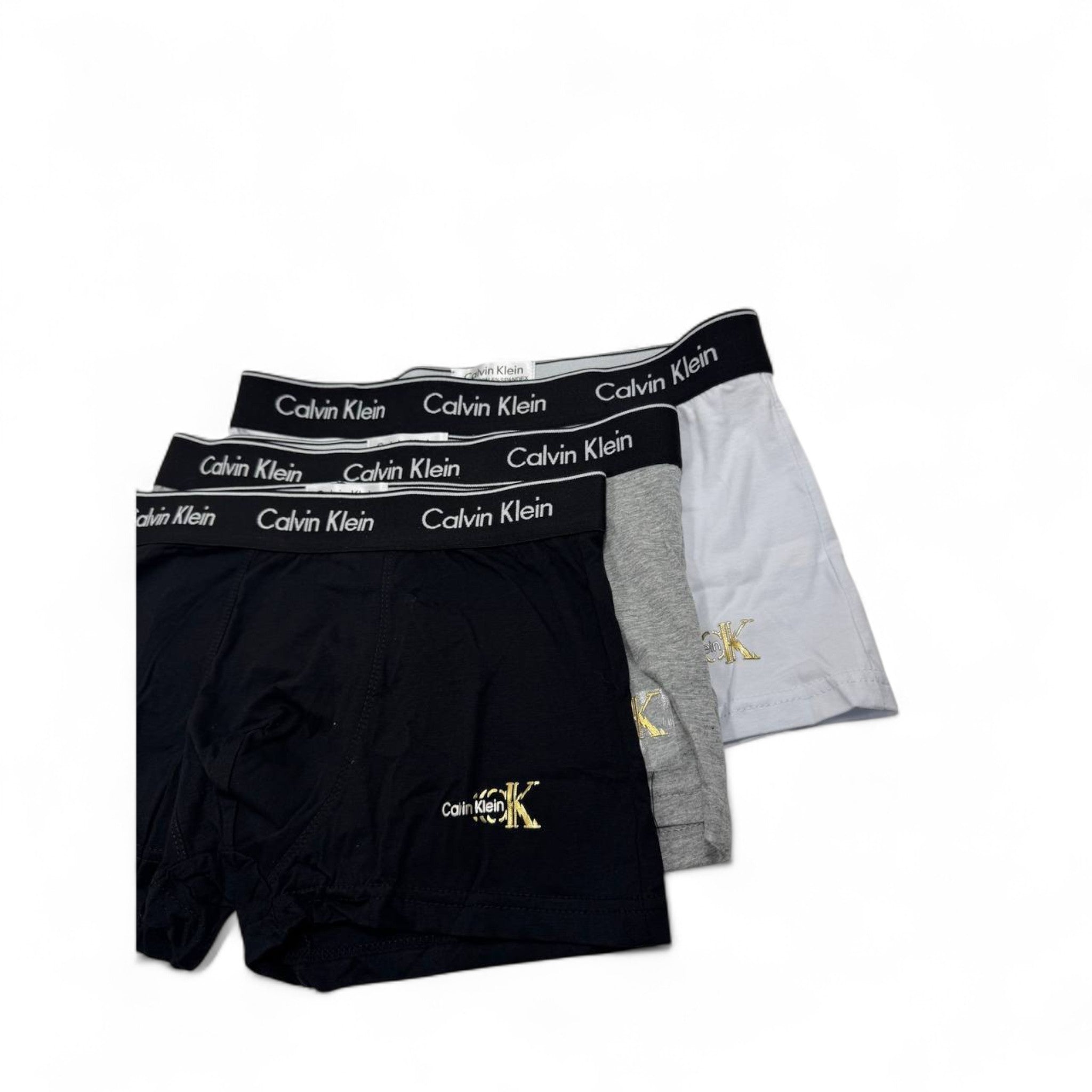 Calvin Klein Gold Logo Boxer Briefs - 3 Pack ⚫⚪⚙️ | Premium Fit with Iconic Shine