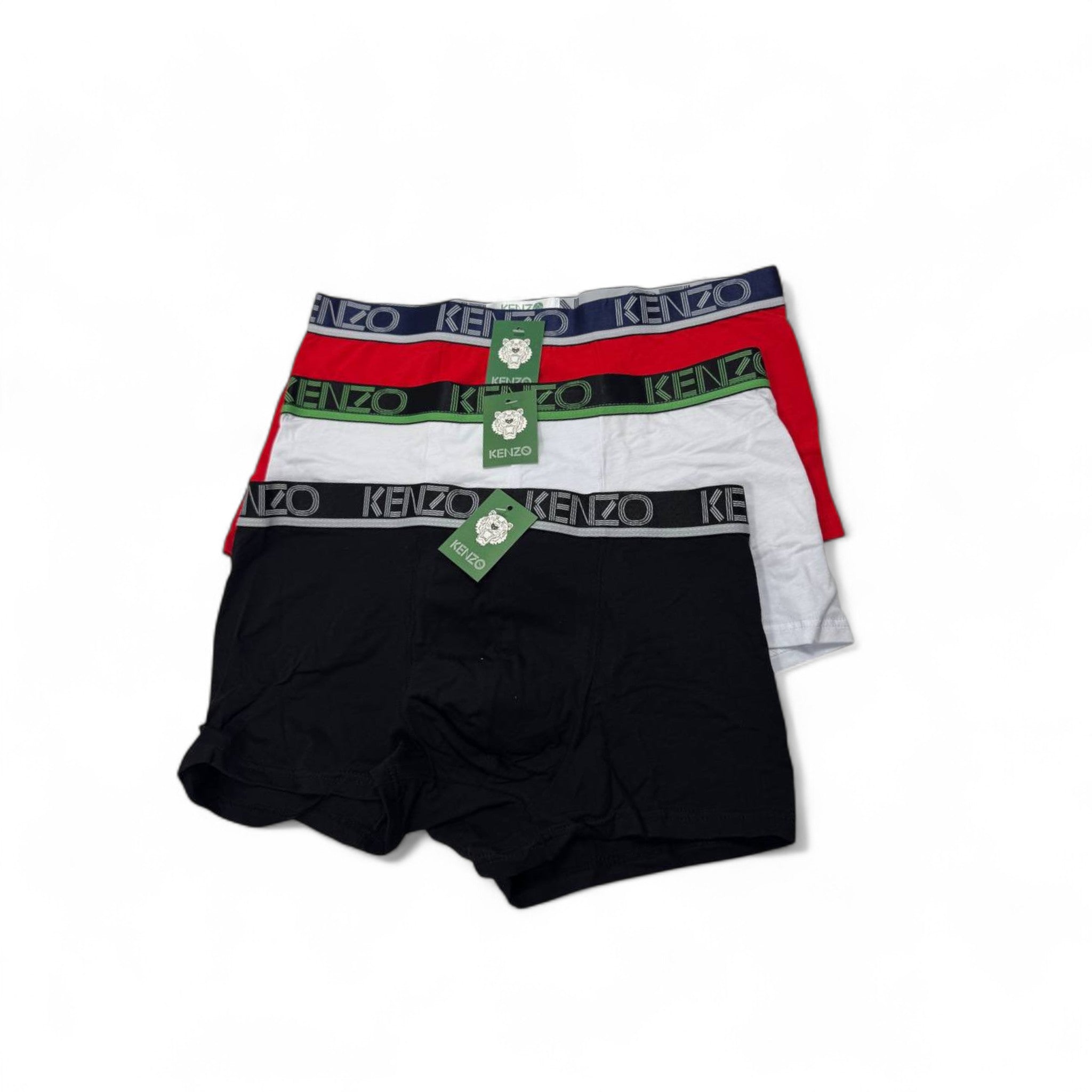 Kenzo Boxer Briefs - 3 Pack ⚫⚪🔴 | Iconic Tiger Style & Vibrant Comfort