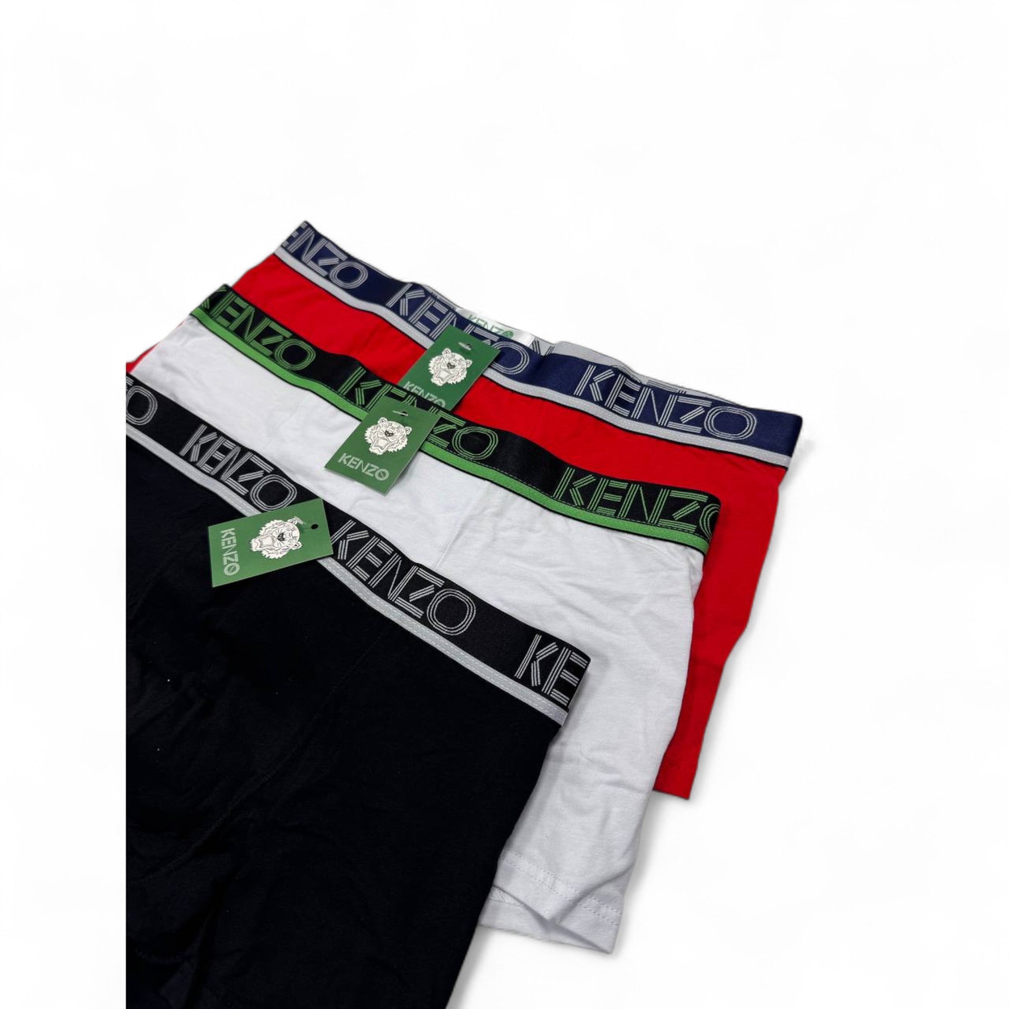 Kenzo Boxer Briefs - 3 Pack ⚫⚪🔴 | Iconic Tiger Style & Vibrant Comfort