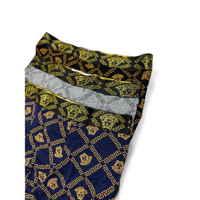 Versace Style Printed Boxer Briefs – 3 Pack, Bold Medusa All-Over Design