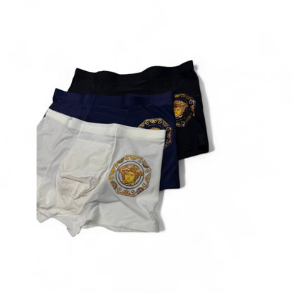 Versace Style Medusa Boxer Briefs - 3 Pack ⚪🔵⚫ | Royal Elegance & Ultimate Comfort