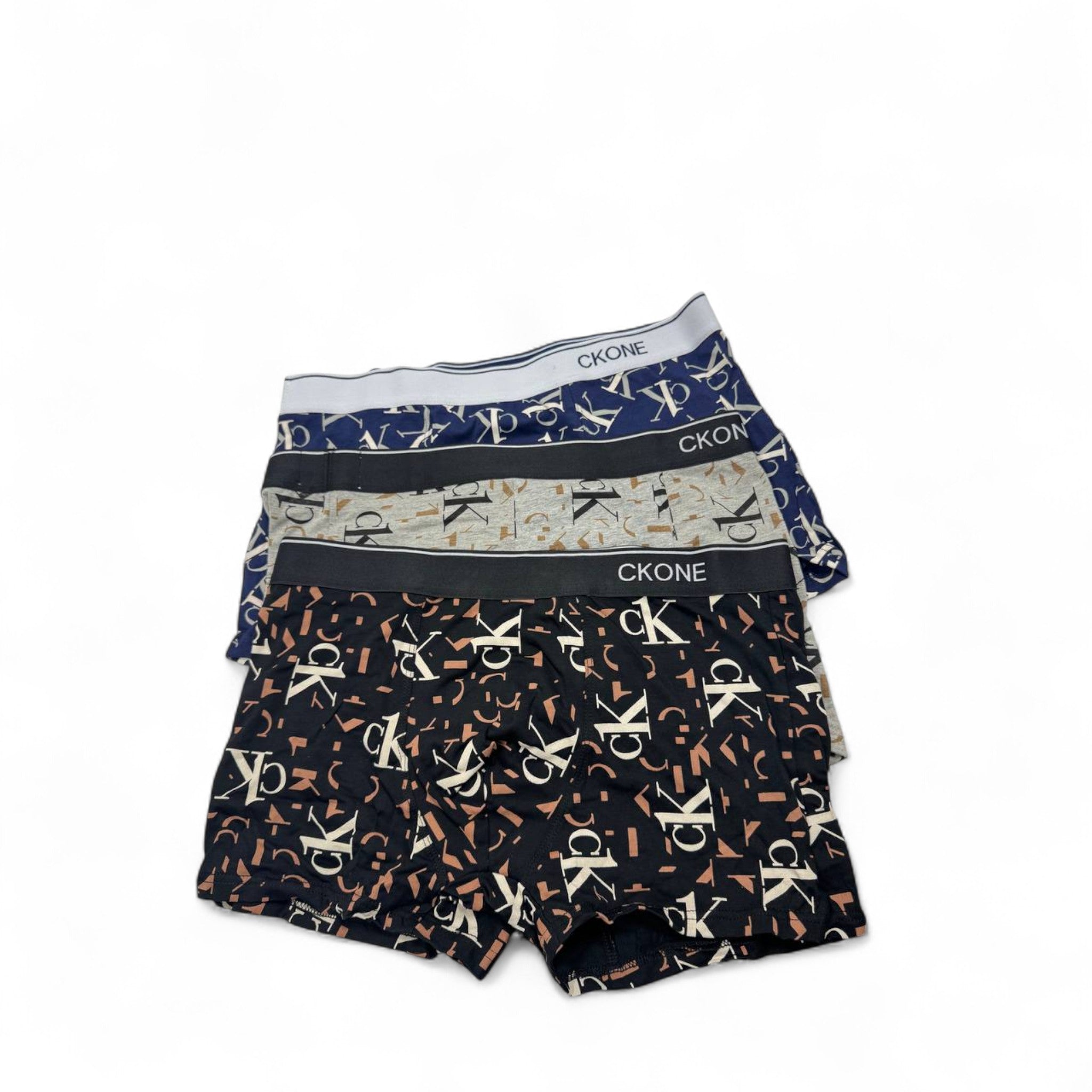 CK ONE Patterned Boxer Briefs -3 Pack 🎨 | Bold Comfort with Modern Flair